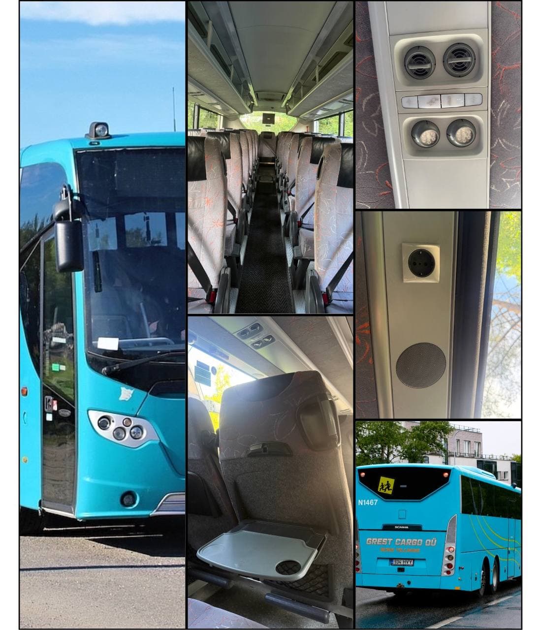 Scania Omniexpress Comfort с деталями салона и удобствами